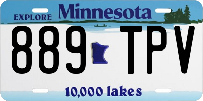MN license plate 889TPV