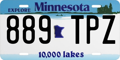 MN license plate 889TPZ