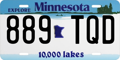 MN license plate 889TQD