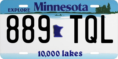 MN license plate 889TQL