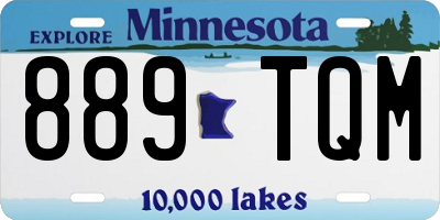 MN license plate 889TQM