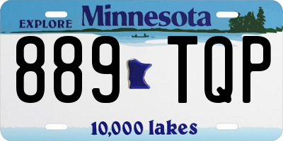 MN license plate 889TQP