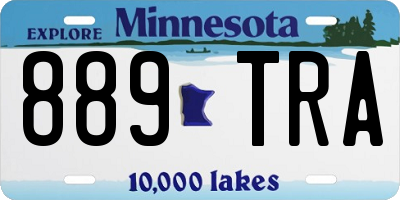 MN license plate 889TRA