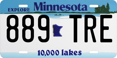 MN license plate 889TRE