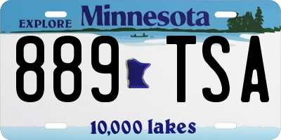 MN license plate 889TSA