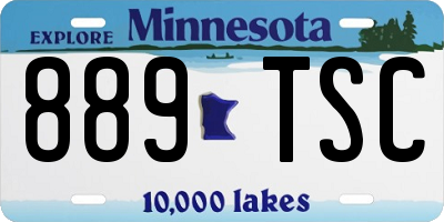 MN license plate 889TSC