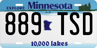 MN license plate 889TSD