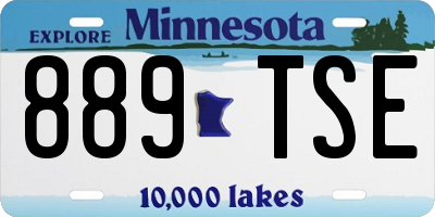 MN license plate 889TSE