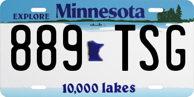MN license plate 889TSG