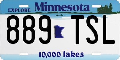 MN license plate 889TSL