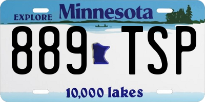 MN license plate 889TSP