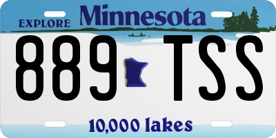 MN license plate 889TSS