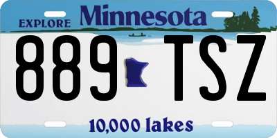 MN license plate 889TSZ