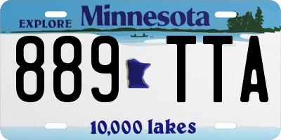 MN license plate 889TTA