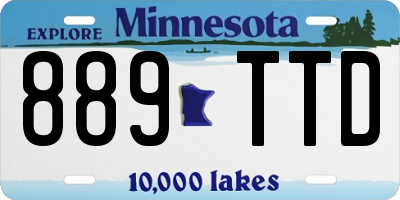 MN license plate 889TTD
