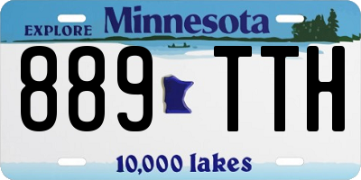 MN license plate 889TTH