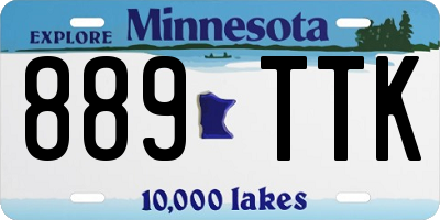 MN license plate 889TTK