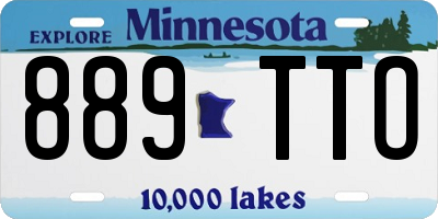 MN license plate 889TTO