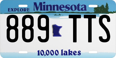 MN license plate 889TTS