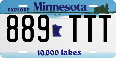 MN license plate 889TTT