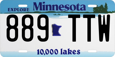 MN license plate 889TTW