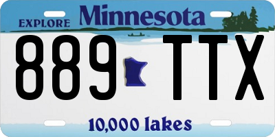 MN license plate 889TTX