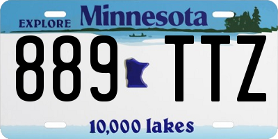 MN license plate 889TTZ