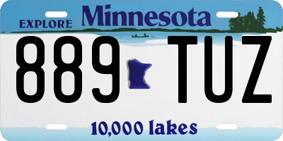 MN license plate 889TUZ