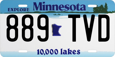 MN license plate 889TVD