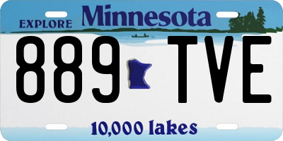 MN license plate 889TVE