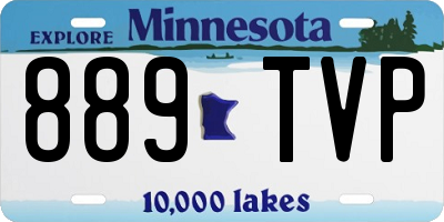 MN license plate 889TVP