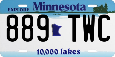 MN license plate 889TWC
