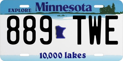 MN license plate 889TWE