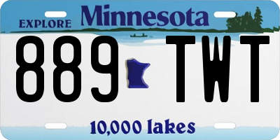 MN license plate 889TWT