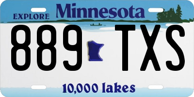 MN license plate 889TXS