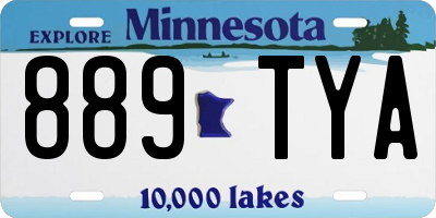 MN license plate 889TYA