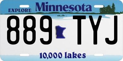 MN license plate 889TYJ