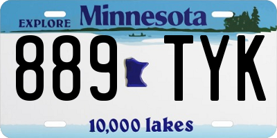 MN license plate 889TYK