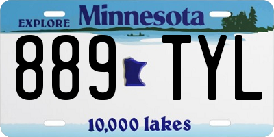 MN license plate 889TYL