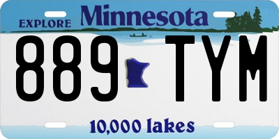 MN license plate 889TYM