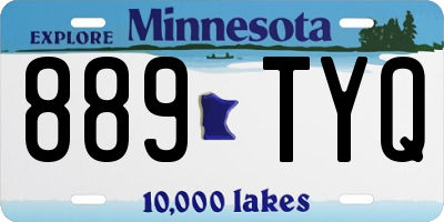 MN license plate 889TYQ