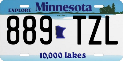MN license plate 889TZL