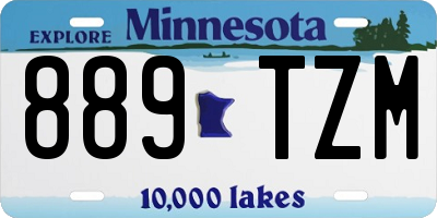 MN license plate 889TZM