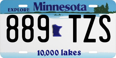 MN license plate 889TZS