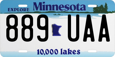 MN license plate 889UAA