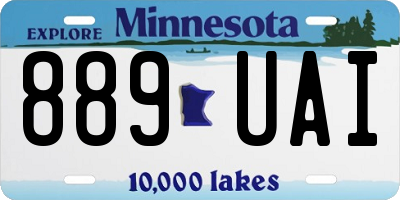 MN license plate 889UAI