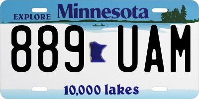 MN license plate 889UAM