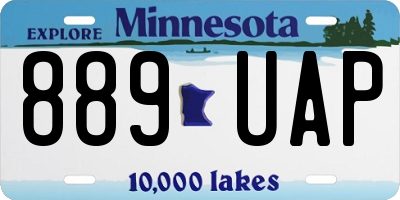 MN license plate 889UAP