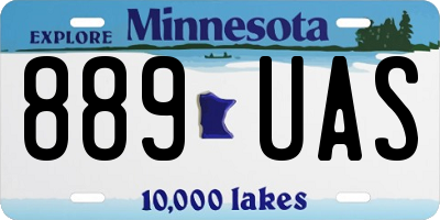 MN license plate 889UAS
