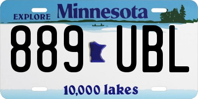 MN license plate 889UBL
